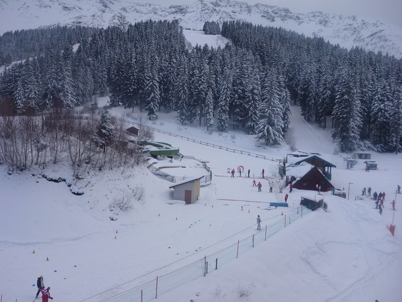 vue sur l'école de skis